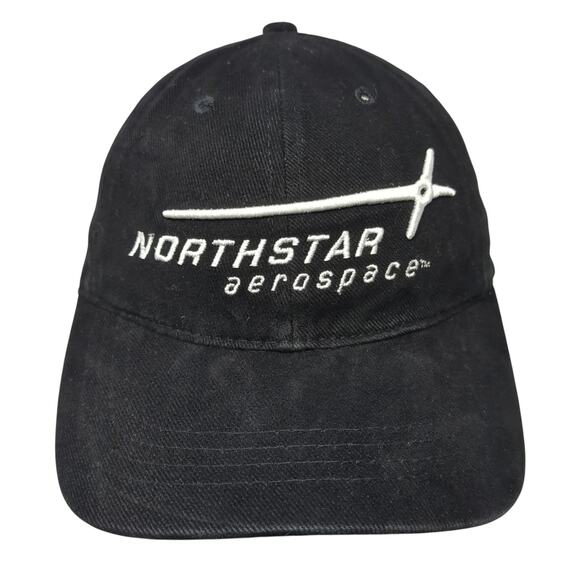 Northstar Aerospace Strapback Hat Black One Size Embroidered Outdoor - Picture 1 of 9